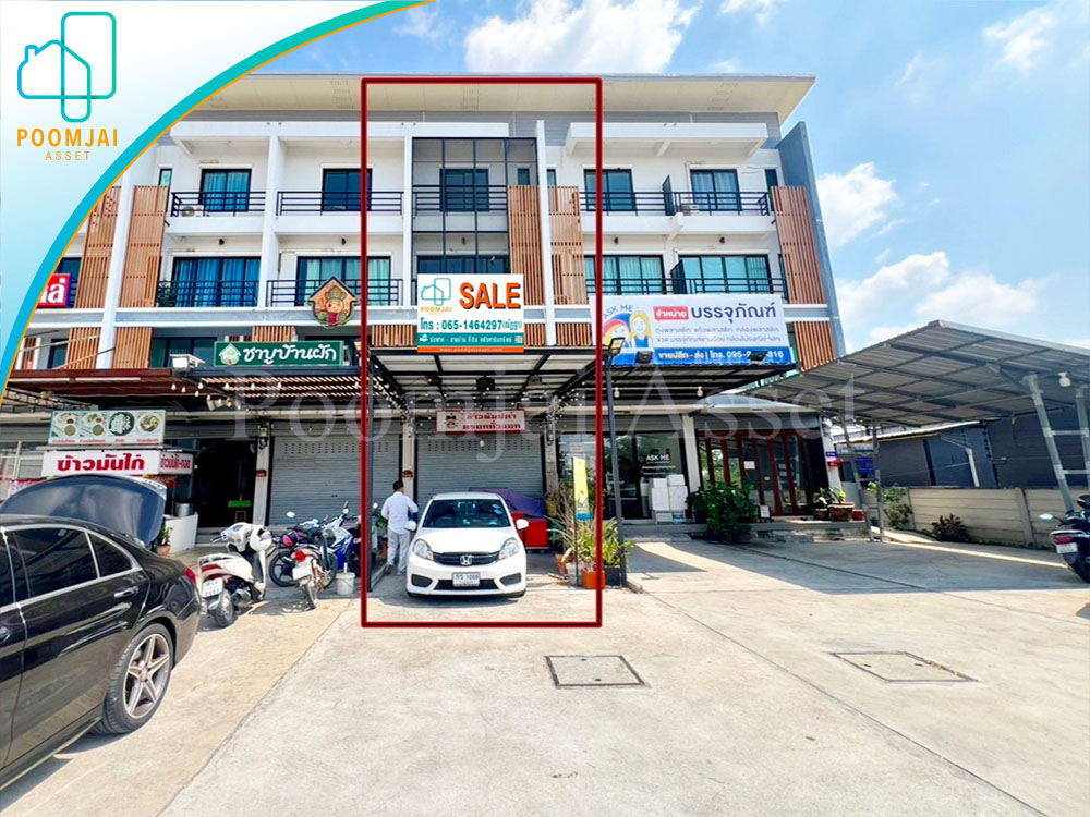 ขายหรือให้เช่า อาคารพาณิชย์ 4 ชั้นติดถนนศาลากลาง บางกรวย จังหวัดนนทบุรี